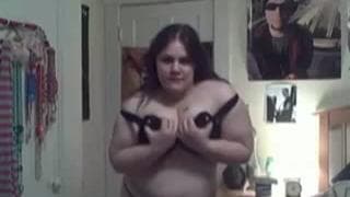 Una grassa amatoriale in webcam