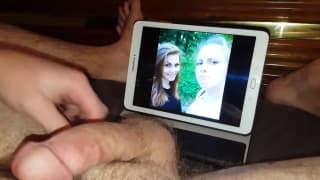 A lui piace segarsi davanti a delle foto A lui piace segarsi davanti a delle foto
