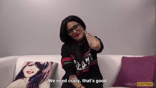 Un casting porno con una mora sensuale